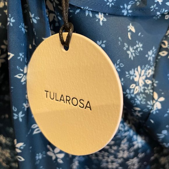 Tularosa Blue Floral Duster Size Medium New - Picture 6 of 7